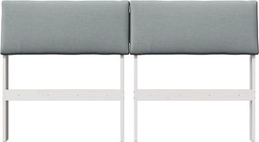 vidaXL Ταπετσαρισμένο κεφαλάρι Ανοιχτό γκρι 150 cm
