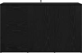 vidaXL Πλαϊνό γραφείο με συρτάρι Μαύρη Οξυά 100 x 33 x 59.5 εκ.