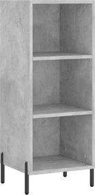 vidaXL Ντουλάπι Γκρι Σκυροδέματος 34,5x34x180 εκ. Επεξεργασμένο Ξύλο
