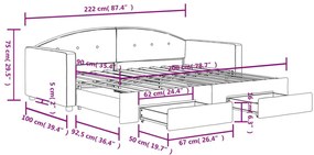 Καναπές Κρεβάτι Συρόμενος Κίτρινο 90x200εκ. Βελούδινος Συρτάρια - Κίτρινο