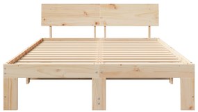 vidaXL Κρεβάτι  με κεφαλάρι 120x200 εκ. Μασίφ ξύλο πεύκου