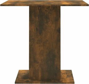 vidaXL Τραπεζαρία Καπνιστή Δρυς 80 x 80 x 75 εκ. Επεξεργασμένο Ξύλο