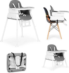 3-in-1 foldable children's feeding chair ECOTOYS gray