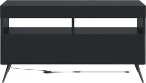 vidaXL Ντουλάπα LED Τηλεόρασης Μαύρο Επεξεργασμένο Ξύλο