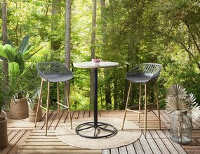 ΚΑΡΈΚΛΕΣ &amp; ΠΟΛΥΘΡΌΝΕΣ ΚΉΠΟΥ BAR STOOL MALAGA GREY M2 HDO7286