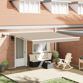 vidaXL Ανασυρόμενη Τέντα with Μπεζ 400 x 350 εκ Μπεζ