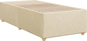 vidaXL Κρεβάτι Boxspring με Στρώμα Κρεμ 90x190 εκ.Υφασμάτινο