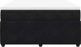 vidaXL Κρεβάτι Boxspring με Στρώμα Μαύρο 140x190 εκ. Βελούδινο