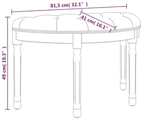 Πάγκος Μπλε 81,5 x 41 x 49 εκ. Βελούδινος - Μπλε