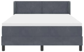 vidaXL Κρεβάτι με Ελατήρια και Στρώμα Μαύρο 100x200 εκ. Βελούδο