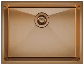 Helika Nova 100L Υποκαθήμενος Ανοξείδωτος Νεροχύτης 59x45mm PVD Copper