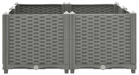 vidaXL Ζαρντινιέρα 80 x 80 x 38 εκ. από Πολυπροπυλένιο