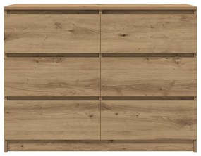 vidaXL Sideboard Artisan Oak 100x35x76 cm Κατασκευασμένο ξύλο