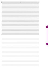 vidaXL Ζέβρα τυφλή Λευκό Πλάτος υφάσματος 120,9 εκ. Πολυεστέρας