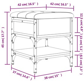 Παπουτσοθήκη Γκρι Sonoma 42x42x45 εκ. από Επεξεργασμένο Ξύλο - Γκρι