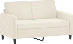 vidaXL Σετ Καναπέ 3 Τεμαχίων Κρεμ Βελούδο