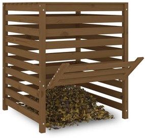vidaXL Κομποστοποιητής Καφέ Μελί 82,5x82,5x99,5 εκ. Μασίφ Ξύλο Πεύκου