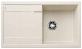 Blanco Metra 5 S Soft White SILGRANIT™ PuraDur™ Γρανιτένιος Νεροχύτης Ένθετος Αντιστρεφόμενος με 1 Γούρνα και Ποδιά 86x50cm