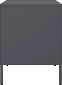 vidaXL Κομοδίνο Ανθρακί 36x39x50,5 εκ. από Χάλυβα