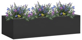 vidaXL Ανθοδοχείο Ανθρακί 90 x 40 x 23 εκ. Ατσάλινο