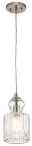 Κρεμαστό Φωτιστικό Οροφής 1xE27 Νίκελ Φ14cm Riviera KL-RIVIERA-P-B Elstead Lighting-KL-RIVIERA-P-B-Νίκελ Ματ KL-RIVIERA-P-B