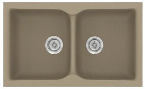 Sanitec Classic 340 Granite Taupe Ένθετος Νεροχύτης 80cm