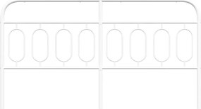 vidaXL Ανταλλακτικό κεφαλάρι Λευκό 160 εκ. Μεταλλικό