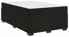 vidaXL Σκελετός κρεβατιού με στρώμα Μαύρο 120 x 200 cm Βελούδο
