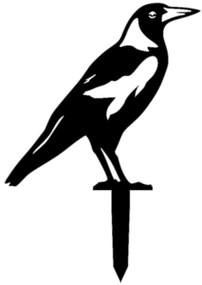 Διακοσμητικό Δαπέδου Κήπου Bird 565TNL1269 32x30cm Black Aberto Design Metal