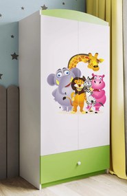 Ντουλάπα Babydreams Cartoon-Prasino-Zoo