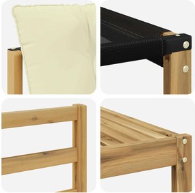 vidaXL Σειρά Καναπέ Εξωτερικού με μαξιλάρι 7 pcs Λευκό και Κρεμ