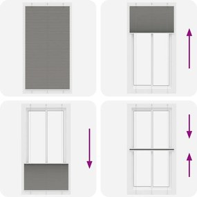 vidaXL Πλισέ περσίδα Ανθρακί 105x200 cm Πλάτος υφάσματος 104,4 cm