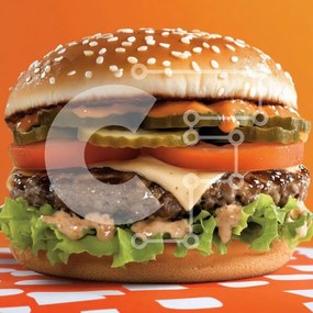 Σετ των 2 Intra Συλλεκτικό Ξύλινο Παζλ Plywood 4mm - Νόστιμο χάμπουργκερ με φρέσκα υλικά Σε Ξύλινο Κουτί - Διαστάσεις: 10x10 cm – 25 κομμάτια