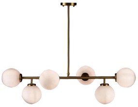 Φωτιστικό Οροφής Avantgarde V360506P White-Gold Metal, Glass