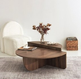 Τραπεζάκι Σαλονιού Καρυδί MEVAL 90x60x30