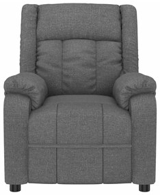vidaXL Πολυθρόνα Μασάζ Ηλεκτρική Σκούρο Γκρι Υφασμάτινη