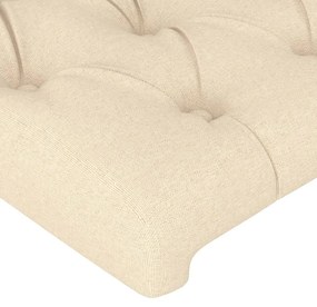 vidaXL Κεφαλάρι με Πτερύγια Κρεμ 83x16x118/128 εκ. Υφασμάτινο