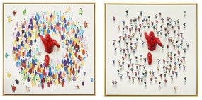 Καμβάς Home ESPRIT Ρητίνη πολυστερίνη Καμβάς 80 x 3,5 x 80 cm