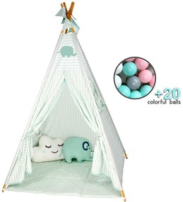Παιδική Σκηνή Με Στρωματάκι + 20 Μπάλες Bebe Stars Elephant 302-184