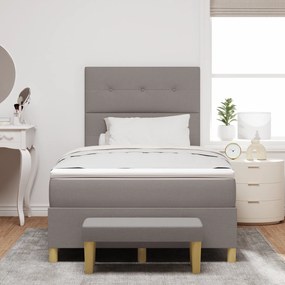 vidaXL Κρεβάτι με στρώμα και πάγκο  Ταπέζιο 120x200 εκ. Υφασμάτινο