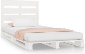 vidaXL Σκελετός Κρεβ. Χωρίς Στρώμα Λευκό 75x190 εκ Μασίφ Πεύκο