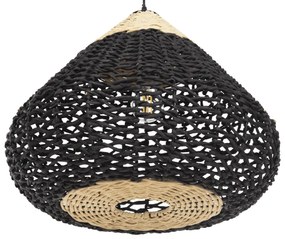 Φωτιστικό Οροφής C4346 Paper Rope Μπέζ και Μαύρο Φ55,5x44Υεκ. 55.5x55.5x140 εκ.