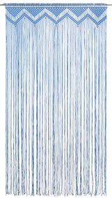 vidaXL Κουρτίνα Μακραμέ Μπλε 140 x 240 εκ. Βαμβακερή