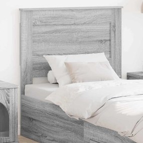 vidaXL Κεφαλάρι με κεφαλάρι Γκρίζο Σονομα 75 cm Επεξεργασμένο ξύλο