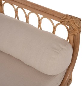 ΚΑΝΑΠΕΣ ΕΞΩΤΕΡΙΚΟΥ ΧΩΡΟΥ CHARMELLA HM9659 ΦΥΣΙΚΟ RATTAN-ΜΠΕΖ ΜΑΞΙΛΑΡΙΑ 187x69x76Yεκ.