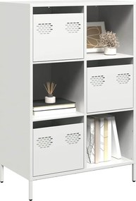 vidaXL Ντουλάπα Λευκό 68x39x103,5 εκ. από Χάλυβα