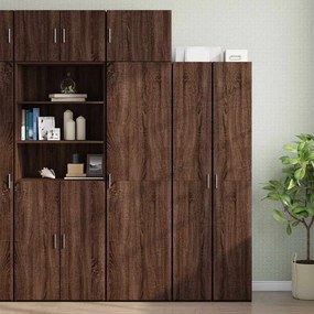 Ντουλάπι Αποθήκευσης Στενό Δρυς 50x42,5x225 εκ. Επεξεργ. Ξύλο