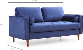 2-Seat Sofa Rome - Navy Blue Navy Blue