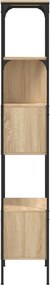 vidaXL Βιβλιοθήκη 5 Επιπέδων Sonoma Δρυς 76x33x188,5 εκ. Επεξεργ. Ξύλο