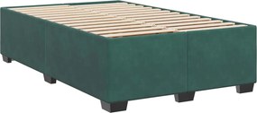 vidaXL Κρεβάτι box spring με στρώμα Σκούρο Πράσινο 120 x 190 cm